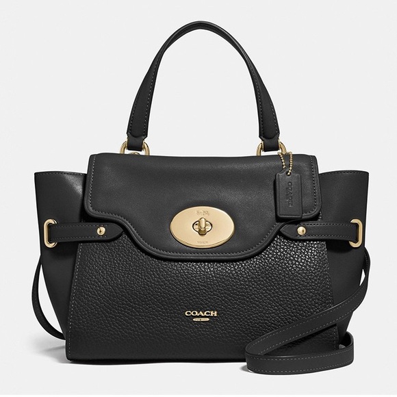 Coach Handbags - Coach Black Medium/Large Blake Leather Flap Carryall Purse Style: F32106